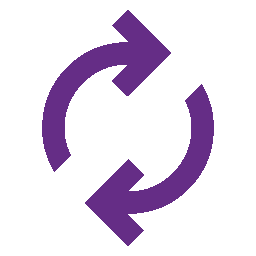 Icono de flip color morado.