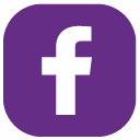 Logotipo de red social Facebook color morado.